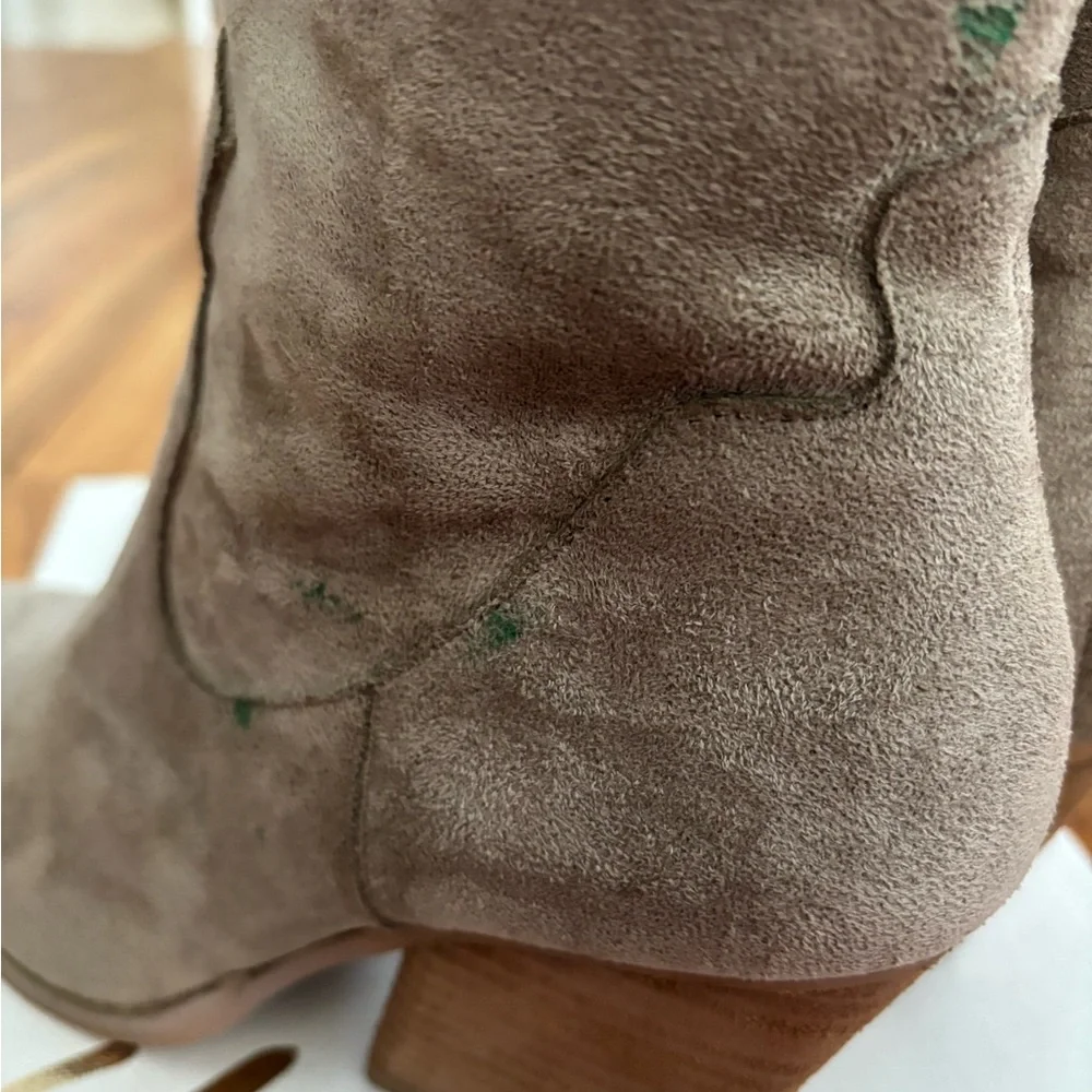 Taupe Suede Booties size 8.5